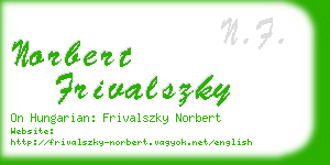 norbert frivalszky business card